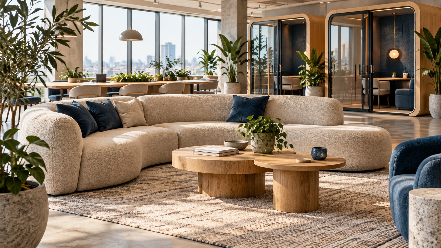Espace lounge aménagé par CAP OFFICE