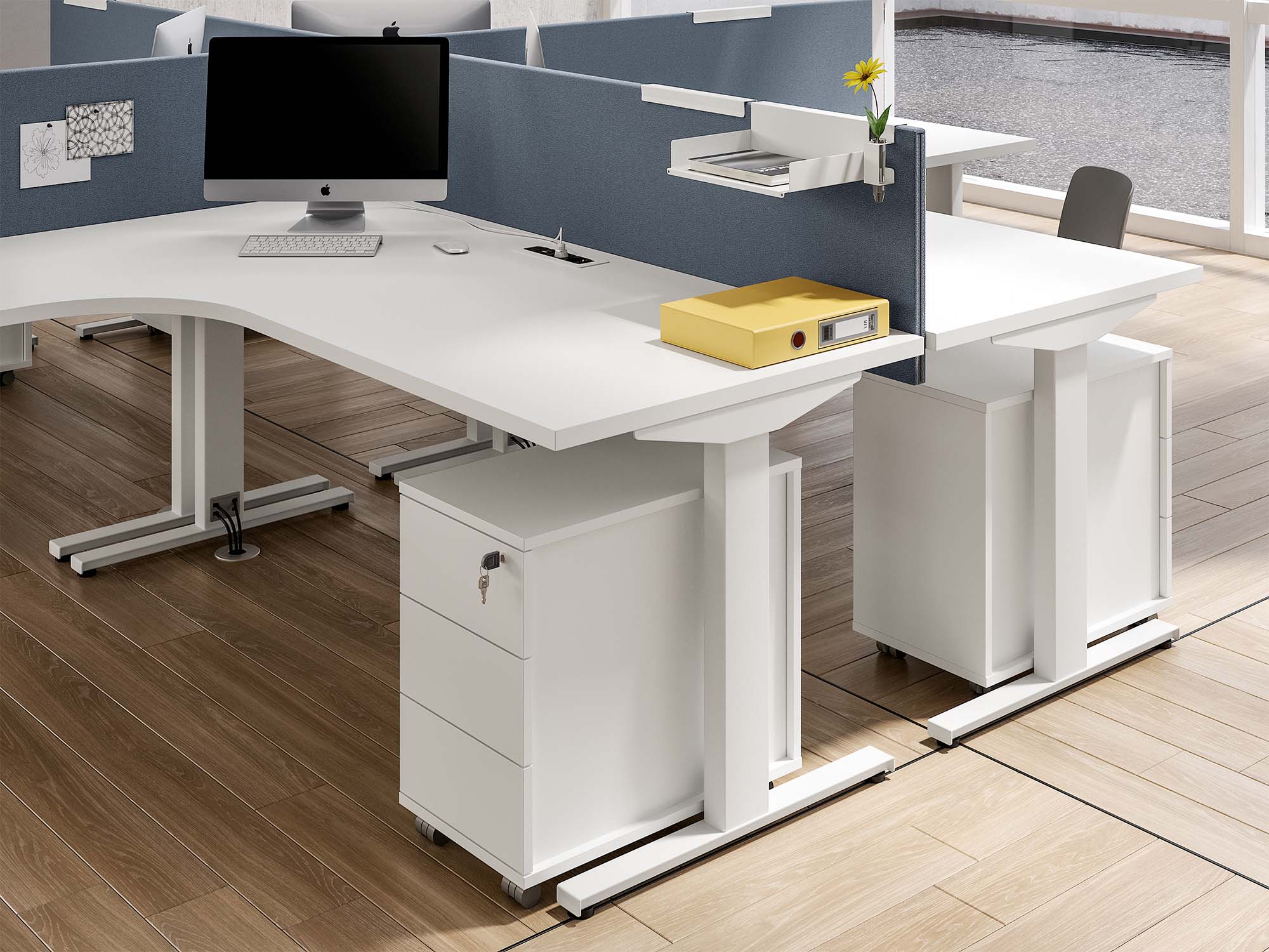 Bench Atra bureaux collaborateurs vue alternative Cap Office Maroc