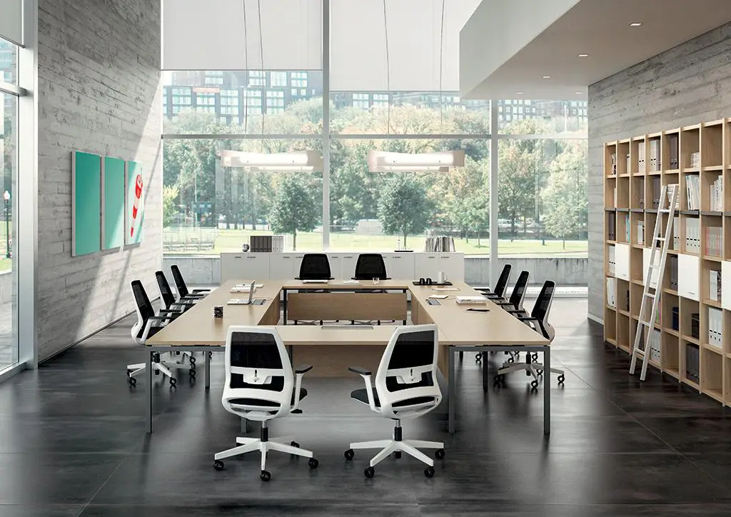 Table de réunion Idea Nowy Styl configuration en U Cap Office Maroc